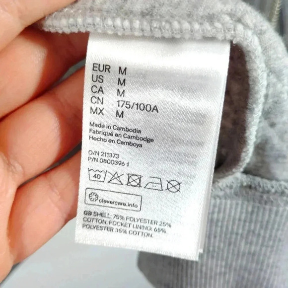 CLEARANCE H&M Quilted Jacket Dove Grey Silver Medium Soft Comfy Gray Zipper M - Picture 9 of 16